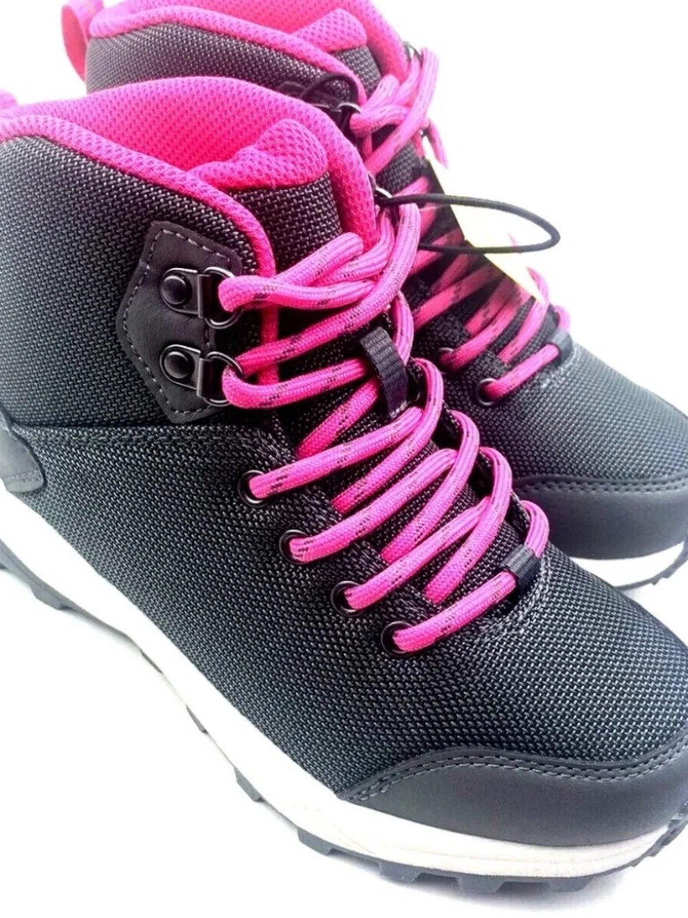 Girls Boots Shoes Size 1 Children Kids Footwear Gray Hightop Water Repellent